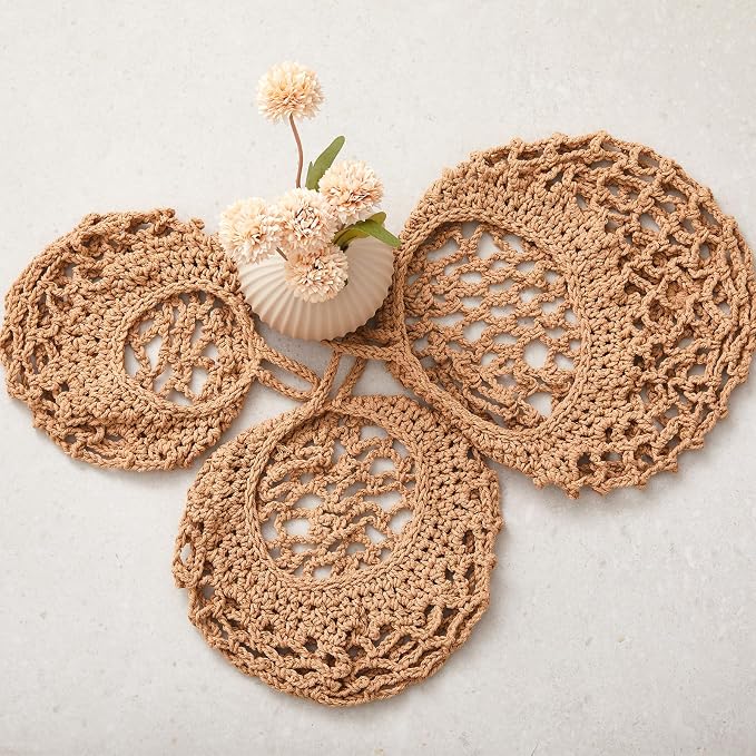 Honeydak 3 Hanging Baskets, Light Linen, Cotton Rope - Image 7