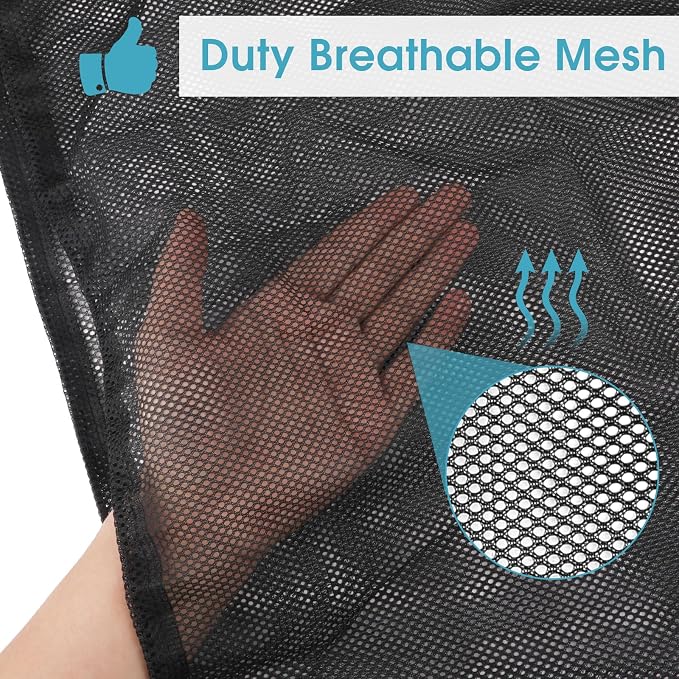 2 Pack Mesh Laundry Bags 23x34 Inch Drawstring Locking - Image 2