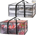 ClearSpace Oversized Moving Bags or Storage Bag – Large Moving Boxes with Backpack Straps, Zippers & Handles – Heavy-Duty Packing Bags for Moving, College Dorm, Christmas Decorations, 2 Pack