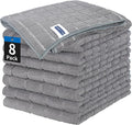 Kitchen Towels, 8 Pack Microfiber Cleaning Cloth, 270 GSM Checkered All-Purpose by HOMERHYME