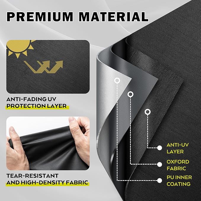 Grill Table Cover for GDLF Grill Table Compatible with Big Green Egg, Outdoor Grill Cart Cover for GDLF Large BBQ Station Prep Table All Weather Protective
