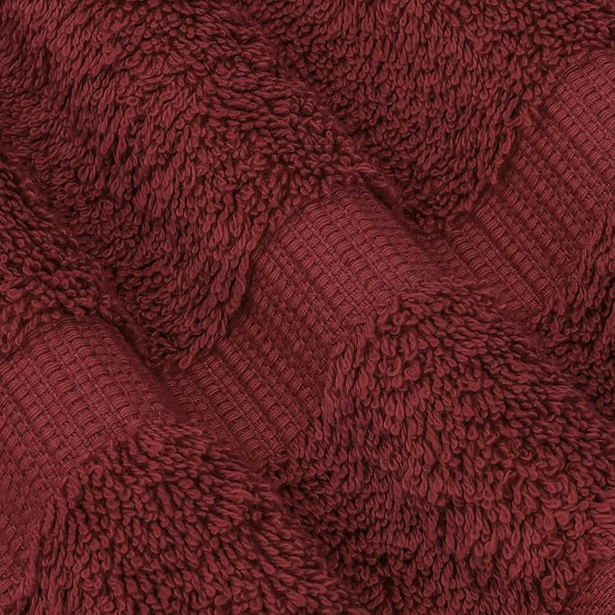 Chakir Turkish Linens 100% Cotton 6-Piece Towel Set, Cranberry | Premium Cotton - Image 3