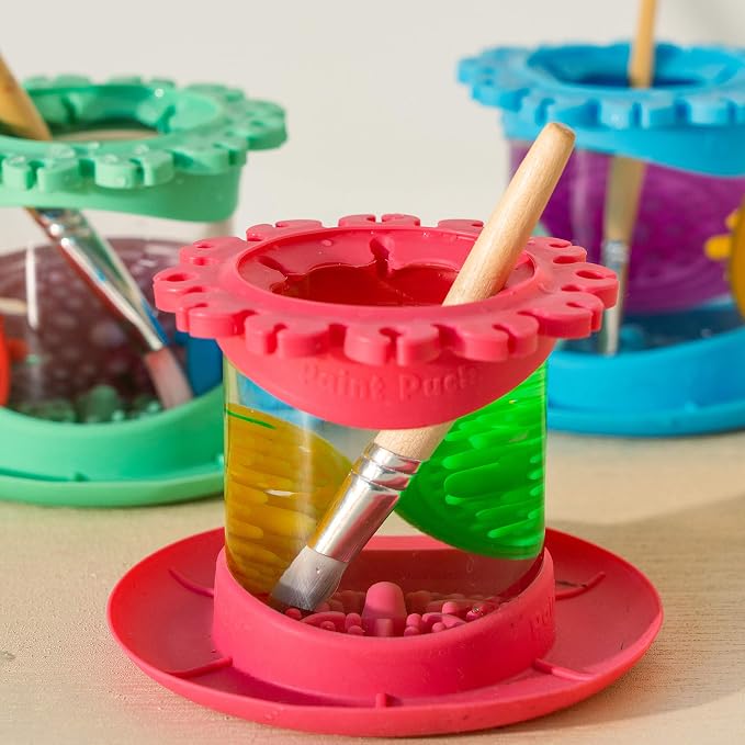 Paint Puck Ultimate Rinse Cup Paint Brush Cleaner, Brush Holder, Squeegee Lips - Image 2