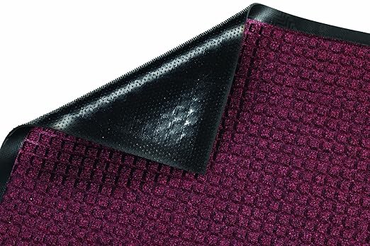 Guardian Floor Protection WG041402 WaterGuard Indoor/Outdoor Wiper Scraper Floor Mat, Rubber/Nylon, 4' Length, 14' Width, Burgundy