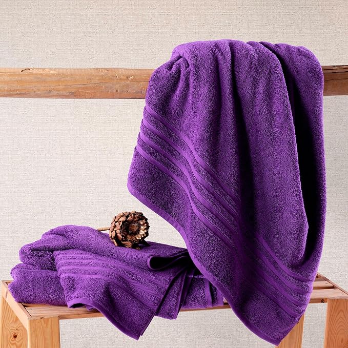 Hawmam Linen Jumbo Large Bath Sheets Towels 2 Pack Soft and Absorbent - Image 5