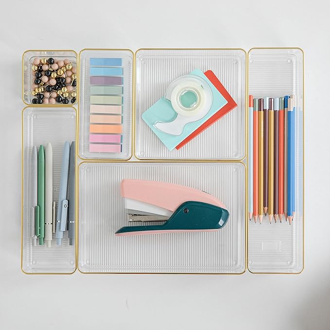Martha Stewart Kerry Stackable Desk Drawer Organizers - Image 2