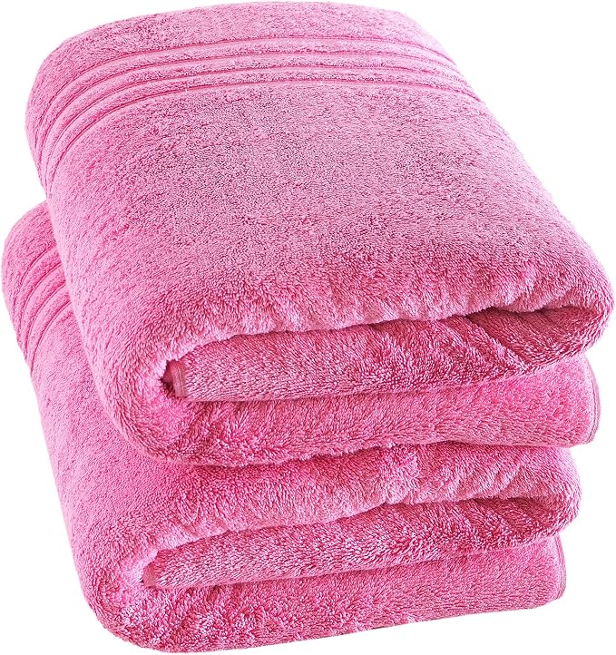 Hawmam Linen Jumbo Large Bath Sheets Towels 2 Pack Soft and Absorbent by HawmamLinen