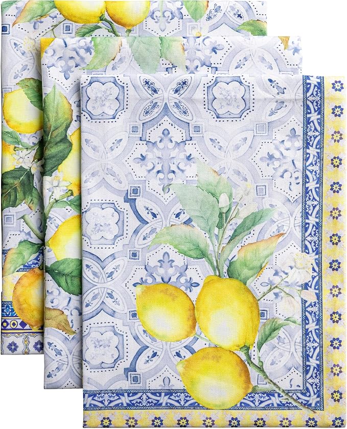 Maison d' Hermine Kitchen Towels Set of 3 Reusable 100% Cotton 27.50" x 20" by MaisondHermine
