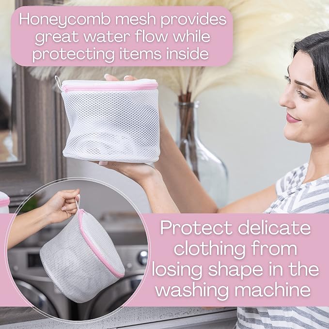 Mamlyn Mesh Bra Bags for Washing Machine, Lingerie wash Bags for Laundry - Image 5
