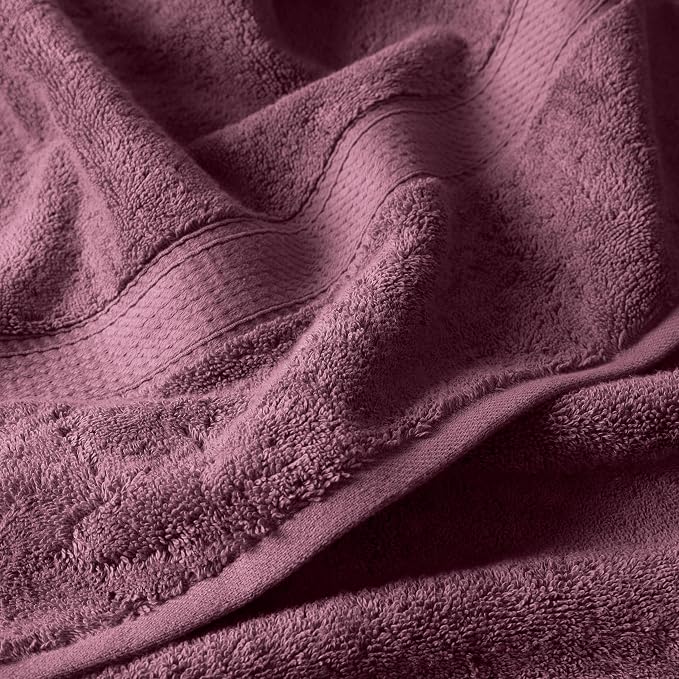 SUPERIOR Egyptian Cotton Ultra Plush & Absorbent, 12 Piece Set, Plum | - Image 8