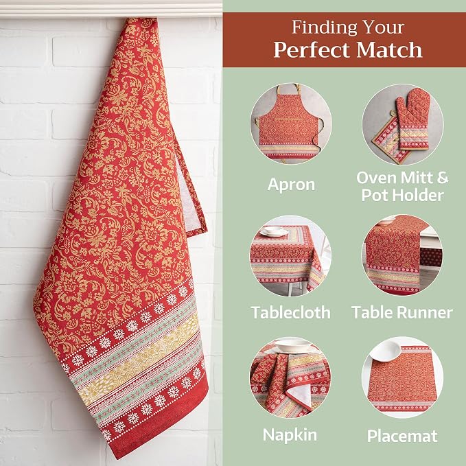 Maison d' Hermine Kitchen Towels Set of 3 Reusable 100% Cotton 27.50" x 20" - Image 5
