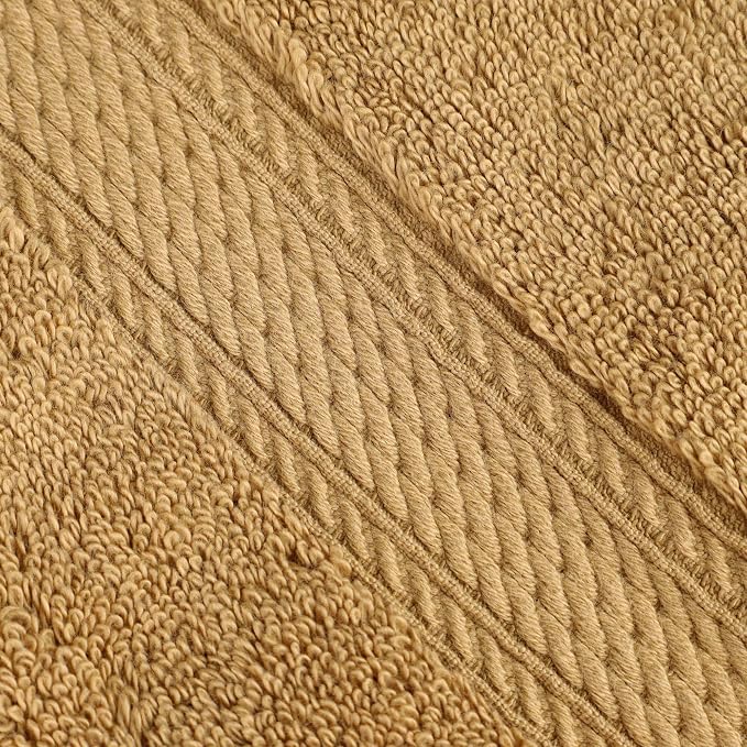 SUPERIOR Egyptian Cotton Pile Heavyweight Bath Sheet, 2 Piece Set, Toast | - Image 4