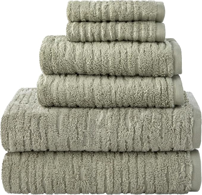 SKL Home CloudSoft Washcloth Set, 100% Cotton Luxury, Sage | Premium spa-level - Image 9