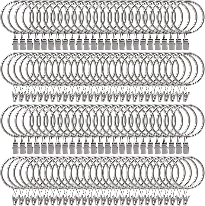 Lansian 100 Pack Curtain Rings by Lansian
