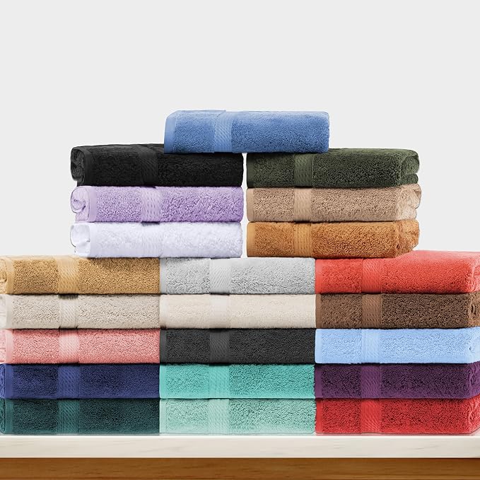 SUPERIOR Egyptian Cotton Ultra Plush & Absorbent, 3 Piece Set, Denim Blue | - Image 7