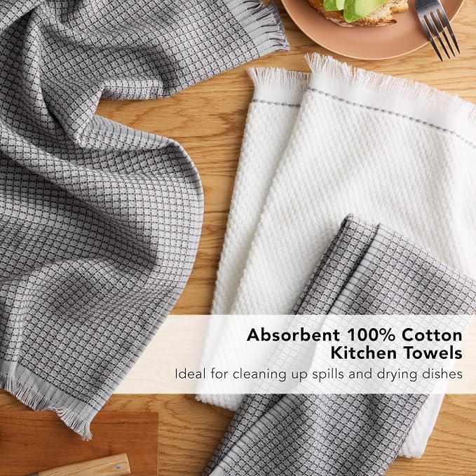 KitchenAid Gourmet Series Gridlines Kitchen Towels 3-Pack Set, 100% Cotton - Image 7