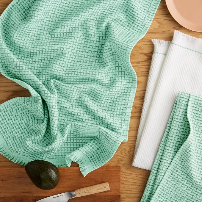 KitchenAid Gourmet Series Gridlines Kitchen Towels 3-Pack Set, 100% Cotton - Image 2