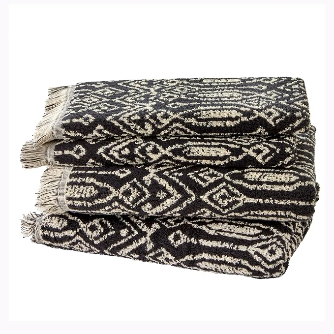 SKL Home Nador Bath Towel Set-4pc, Premium 100% Cotton, 2 hand towels. 600 GSM. - Image 4