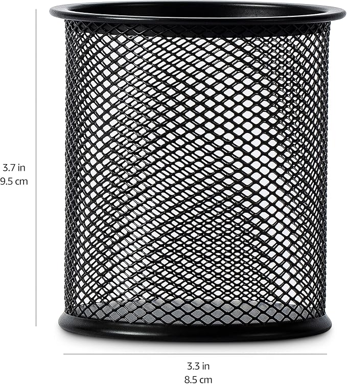 Amazon Basics Wire Mesh Pen Holder, Pencil Cup Desk Organizer - Image 4