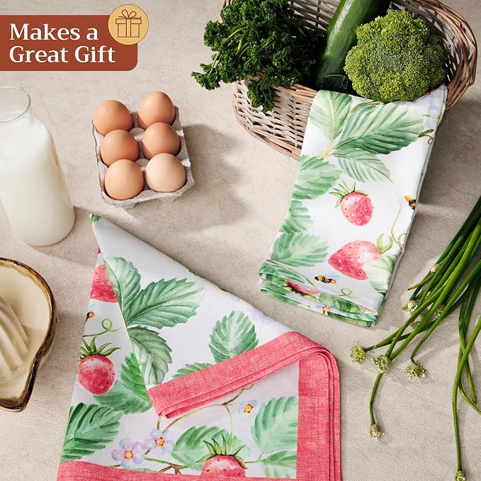 Maison d' Hermine Kitchen Towels Set of 2 Reusable 100% Cotton 27.50" x 20" - Image 6