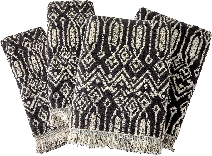 SKL Home Nador Bath Towel Set-4pc, Premium 100% Cotton, 2 hand towels. 600 GSM. by SKLHomebySaturdayKnightLtd