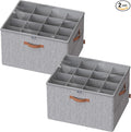 SONGMICS Shoe Organizer for Closet, 2 Pack Fabric Bins, Fits up to 32 Pairs by SONGMICSbySONGMICSHOME