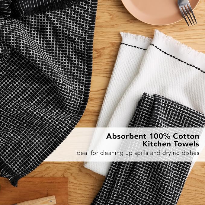 KitchenAid Gourmet Series Gridlines Kitchen Towels 3-Pack Set, 100% Cotton - Image 7