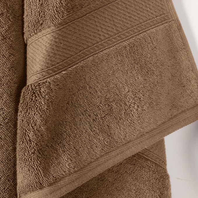 SUPERIOR Egyptian Cotton Plush & Absorbent, Bath Towel Set of 2, Latte | Quick - Image 3
