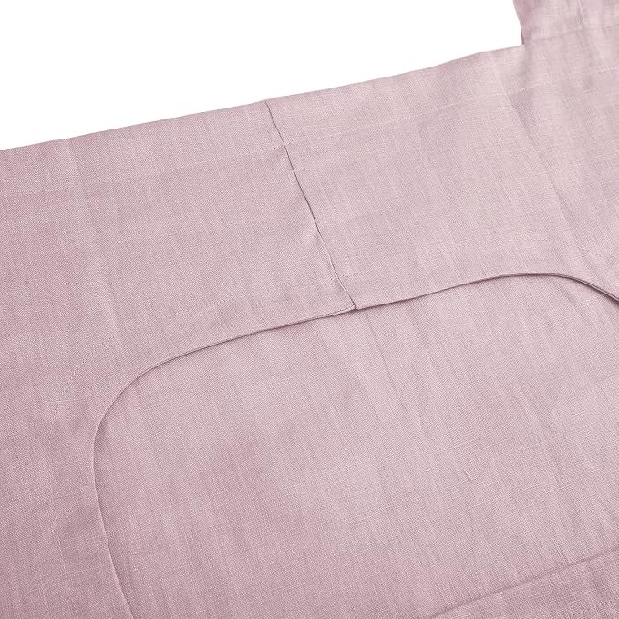 Amazhiyu 100% Linen Door Hanging Laundry Hamper Bag, 19x27 Inches Pink - Image 3