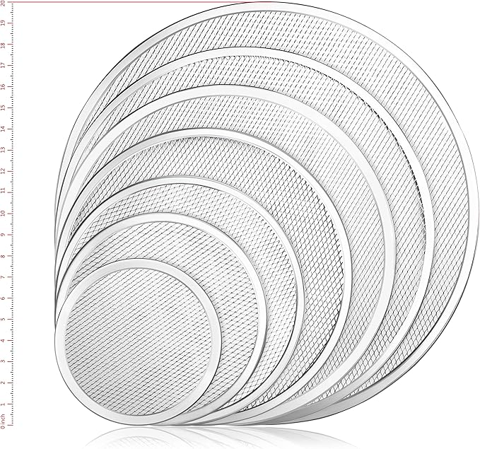 New Star Foodservice 50660 Restaurant-Grade Aluminum Pizza Baking Screen, Seamless, 10-Inch