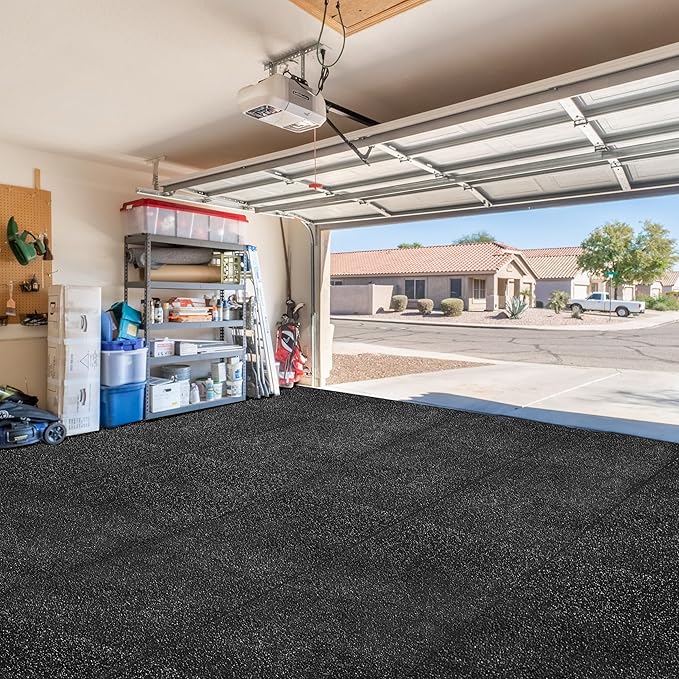 Sivan Fitness 1/2" Thick Rubber Top High-Density EVA Foam Gym Flooring for Home Gym - 48 Sq Ft Exercise Mat Tiles for Workout, Yoga, MMA, Heavy Exercise Equipment Mat - 12 Interlocking Gym Floor Mat