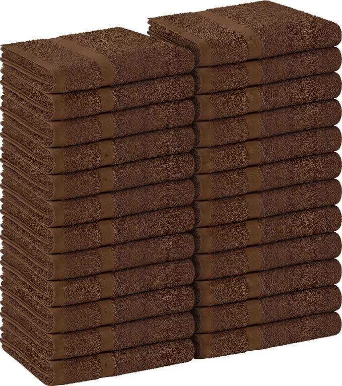 Utopia Towels Salon Towels, 16x27 in, 100% Cotton, Dark Brown | Highly by Unknown