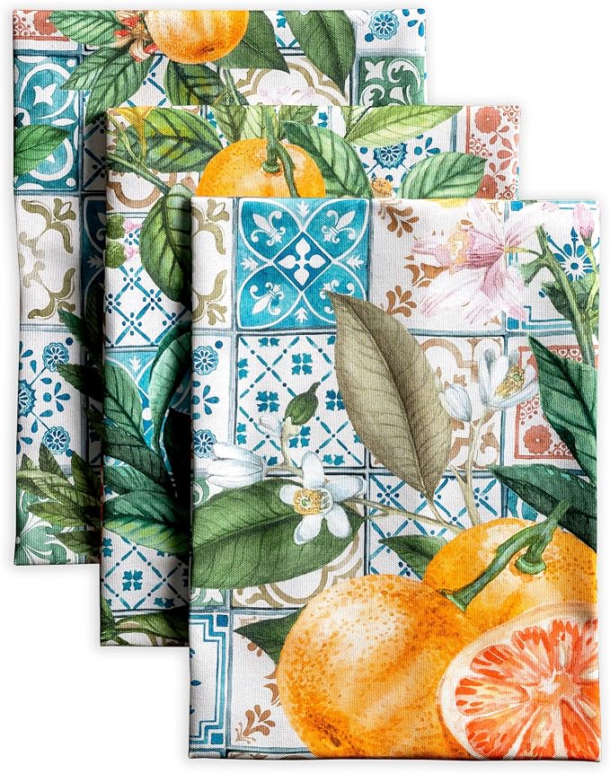Maison d' Hermine Kitchen Towels Set of 3 Reusable 100% Cotton 27.50" x 20" by MaisondHermine