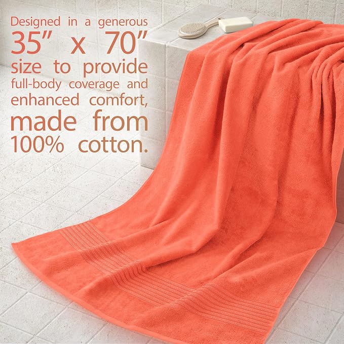 Cotton Paradise 100% Cotton Turkish Towel Set, Soft Absorbent Quick Dry - Image 2