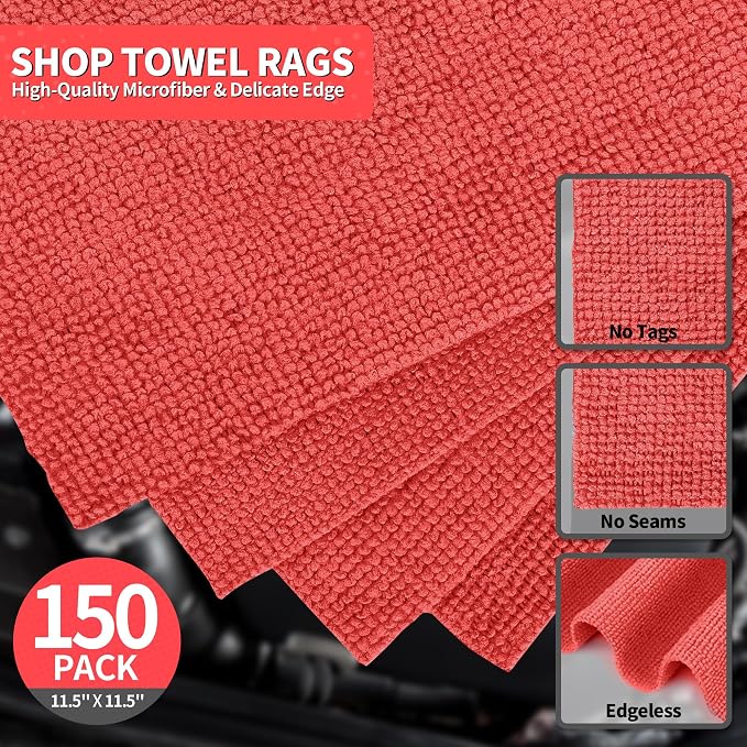 Microfiber Cleaning Cloth, 150 Pack Cleaning Rags Microfiber Towel Bulk - Image 2