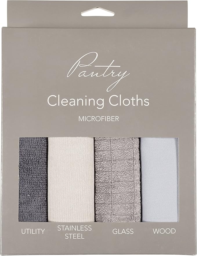 KAF Home Pantry Multipurpose Microfiber Textured Cleaning Cloth 4-Pack by KAFHome