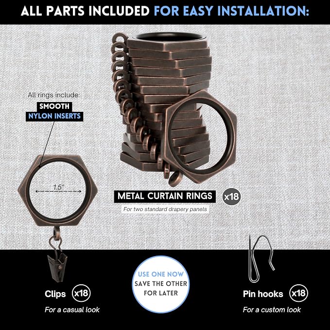 BlastHome® Luxury Curtain Rings - Image 6