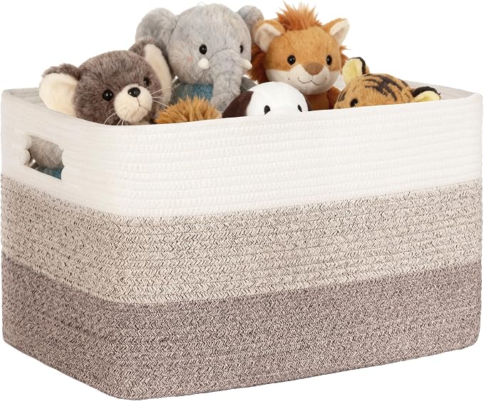 86L Large Woven Laundry Basket Hamper by SunNewt