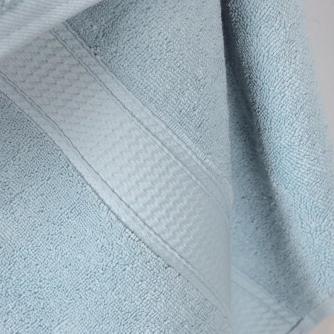SUPERIOR Egyptian Cotton Plush & Absorbent, Bath Towel Set of 2, Light Blue | - Image 6