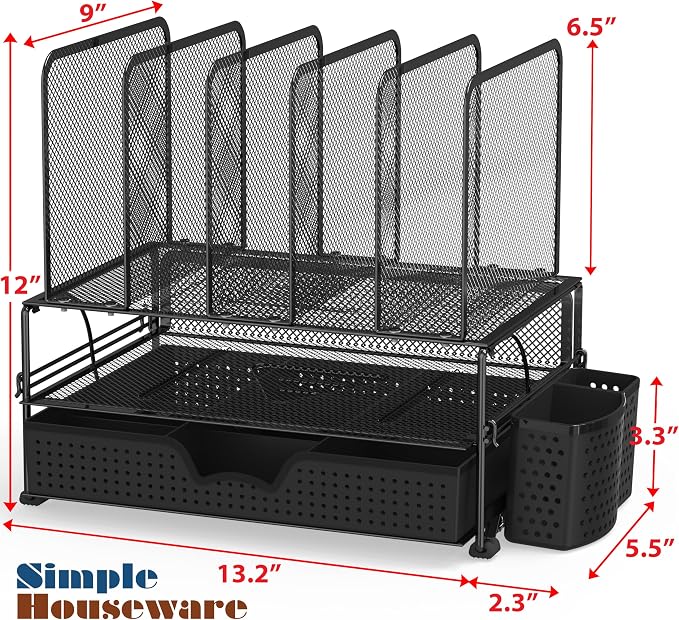 Simple Houseware Desk File Organizer - Image 2