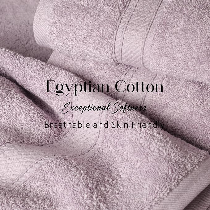 Superior Egyptian Cotton Plush & Absorbent, Bath Towel Set of 4, Soft Luxury - Image 4