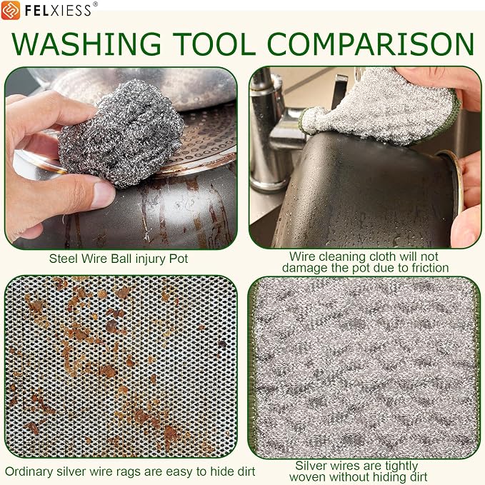 Silver Microfiber Scrubbing Pads, Non-Scratch - Image 4