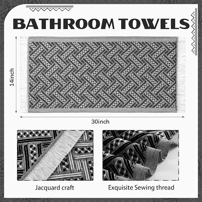 HunnmingRe 9 Pack Boho Hand Towel - Image 2