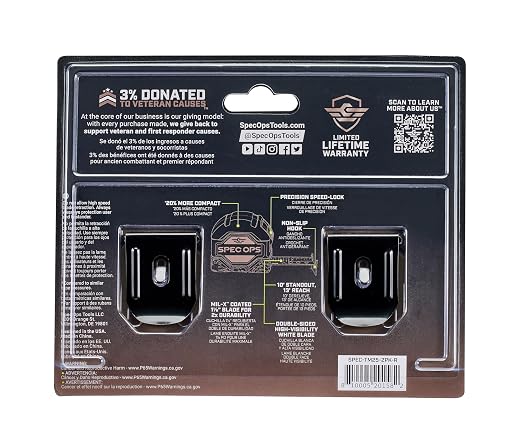 Spec Ops Tools Tape Measure for Measuring & Layout, 1 1/8" Double-Sided Blade - Image 2