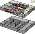 Hiceeden 2 Pack Mesh Desk Drawer Organizer, 16.1"x12.2"x2" Large Desk Organizer by Hiceeden