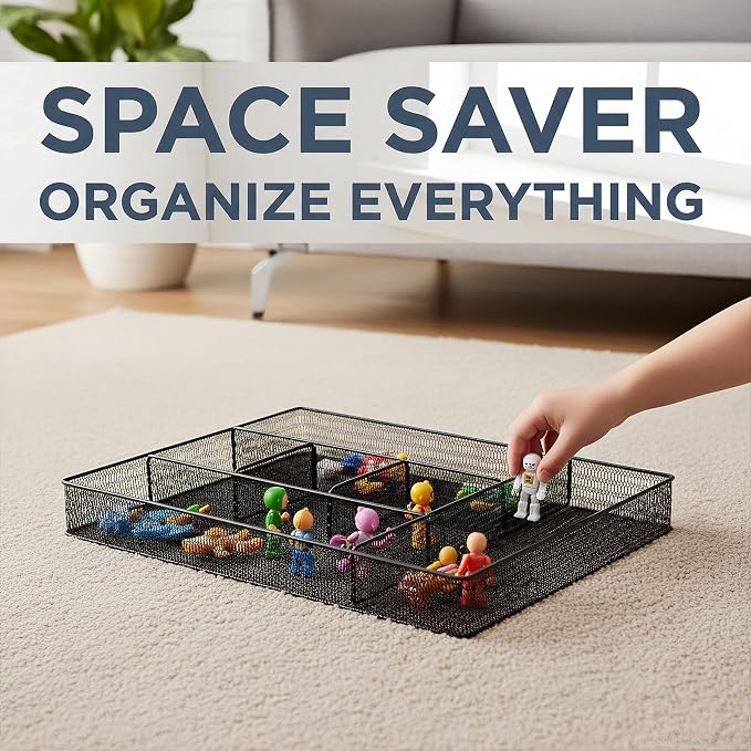 Hiceeden 2 Pack Mesh Desk Drawer Organizer, 16.1"x12.2"x2" Large Desk Organizer - Image 8