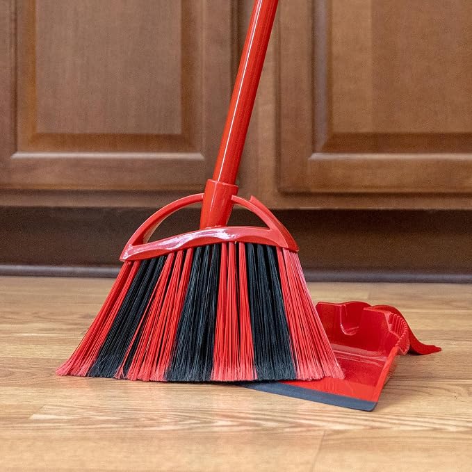 O-Cedar One Sweep Broom & Step-On Dustpan Set | Patented Wave Bristles Remove - Image 8