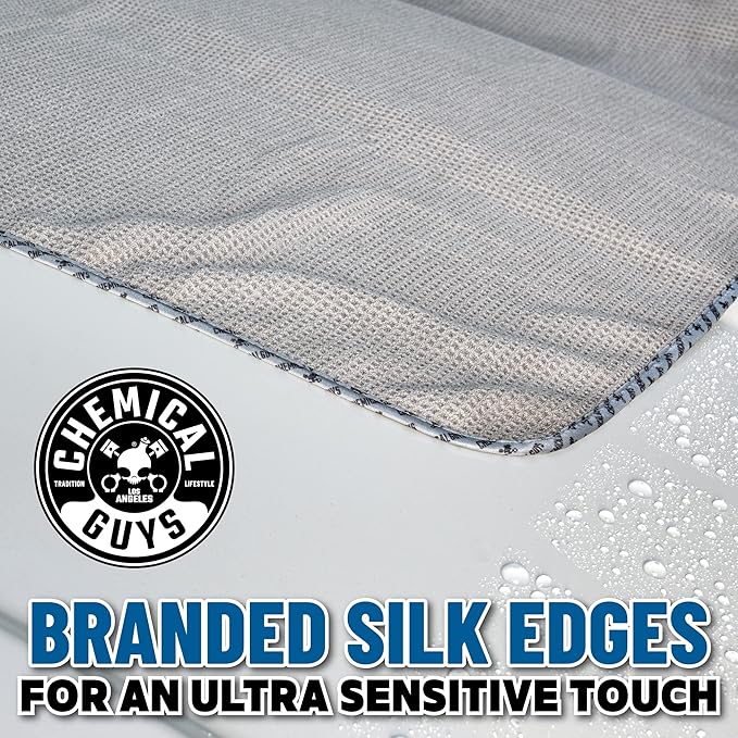 Chemical Guys Waffle Weave Gray Matter Microfiber Drying Towel - Image 3