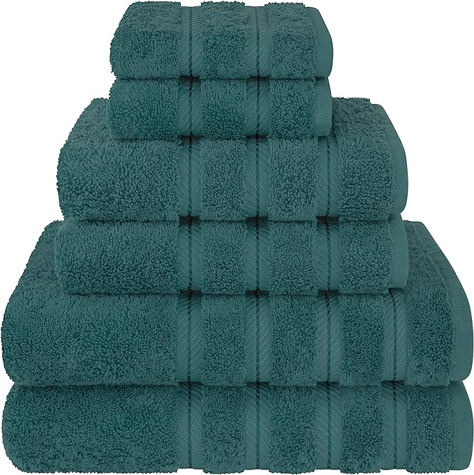 American Soft Linen 100% Cotton Luxury Turkish Towels, 6 Piece Towel Set | Soft by AmericanSoftLinen