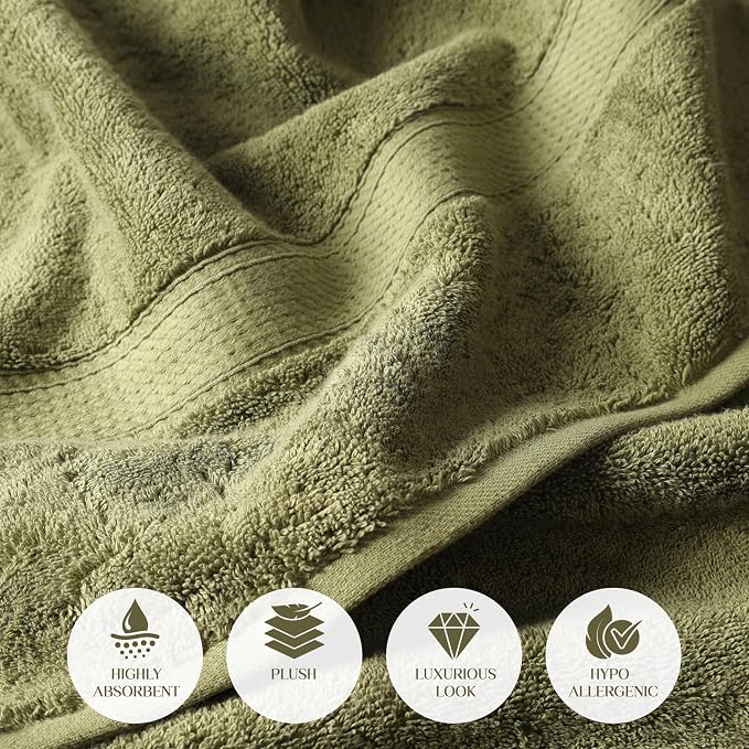 SUPERIOR Madeline Plush Egyptian Cotton 12-Piece Towel Set - Image 5